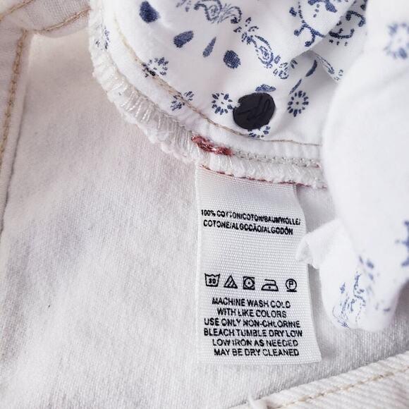 Free People Blossom White Rigid High Rise Ankle Jean 24 Frayed Hem NEW - Picture 12 of 12